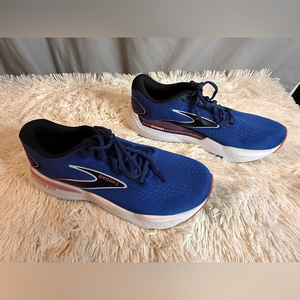 BROOKS Glycerin 21 GTS Running Shoes Blue Icy Pink Rose Size 9.5 Women's